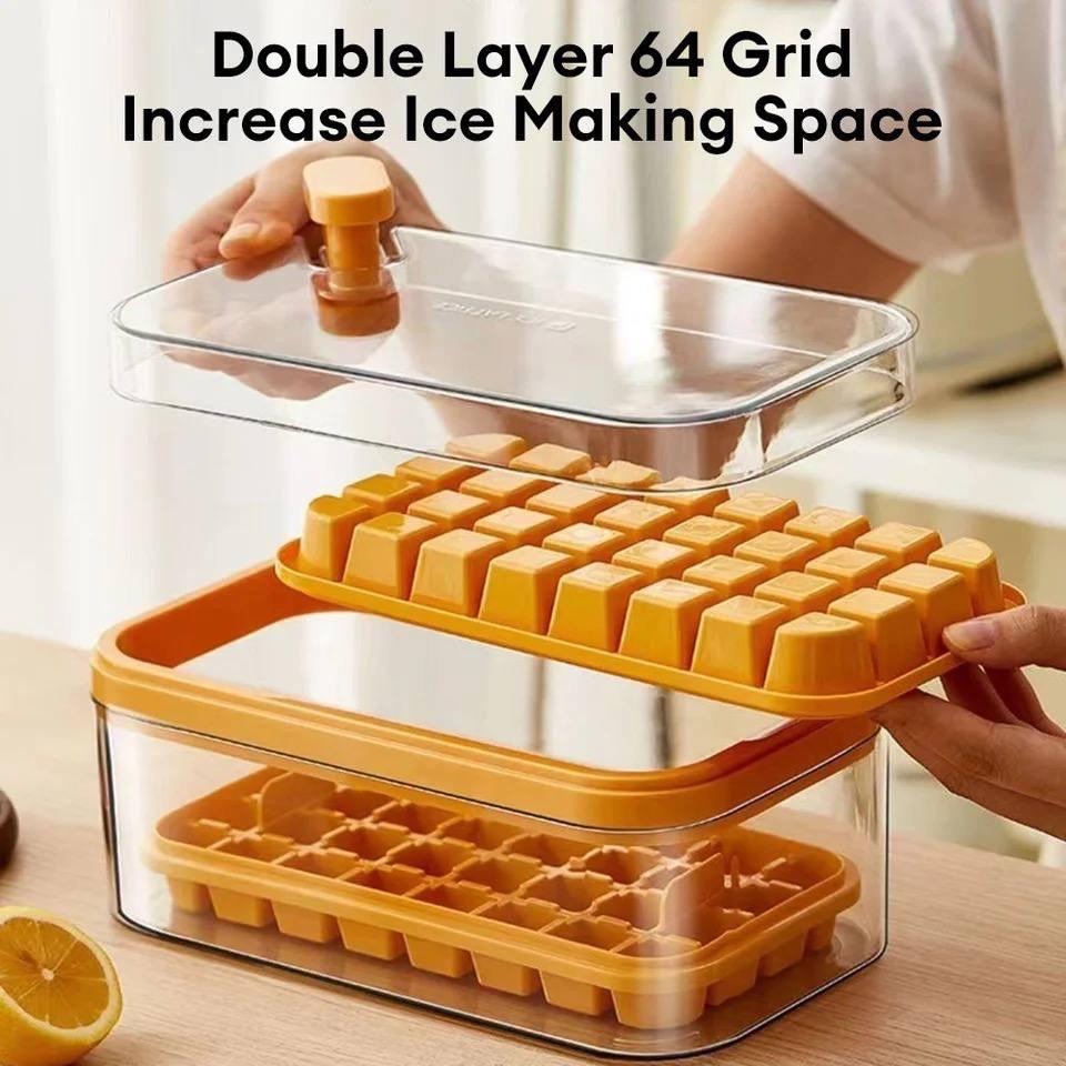 صينية مكعبات ثلج أكريليك مع صندوق تخزين – ICE LATTICE