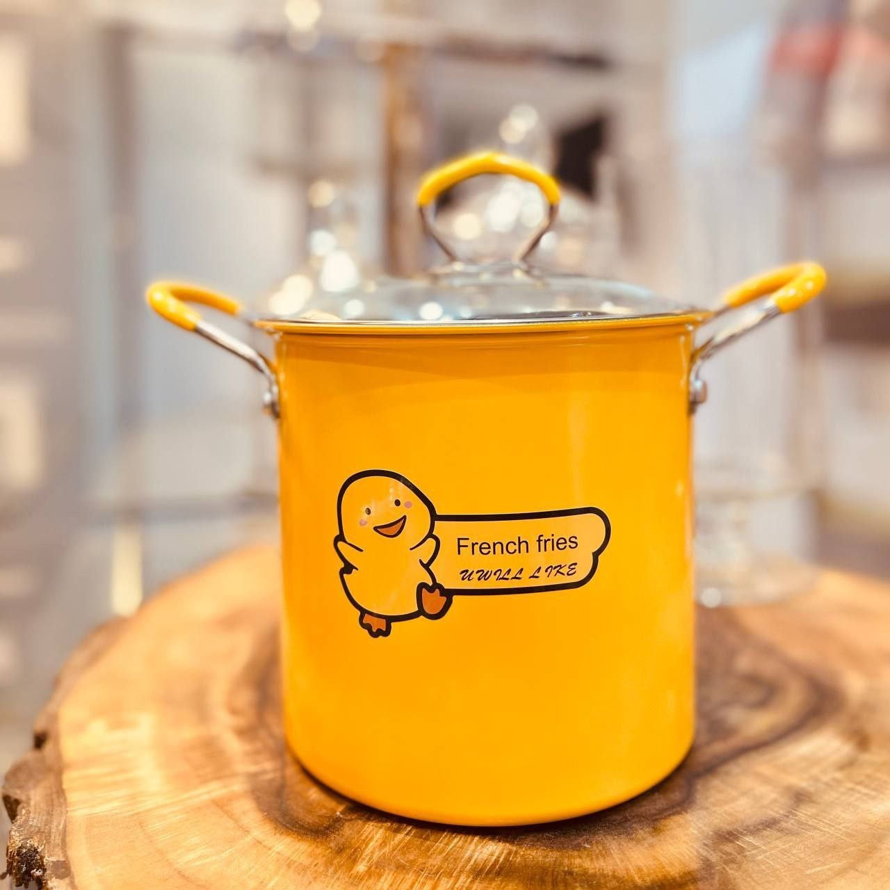 قدر قلي عميق على شكل بطة