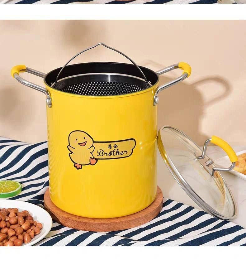 قدر قلي عميق على شكل بطة