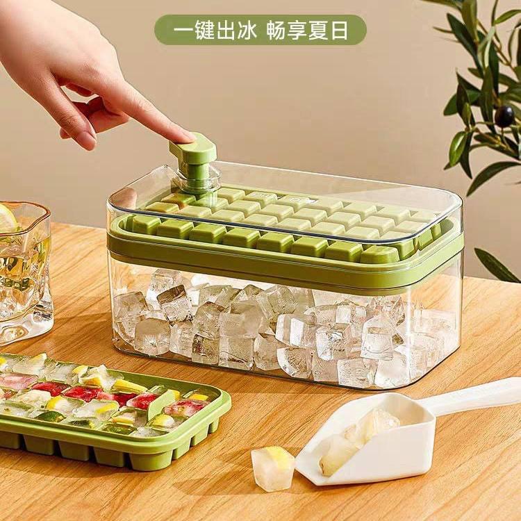 صينية مكعبات ثلج أكريليك مع صندوق تخزين – ICE LATTICE