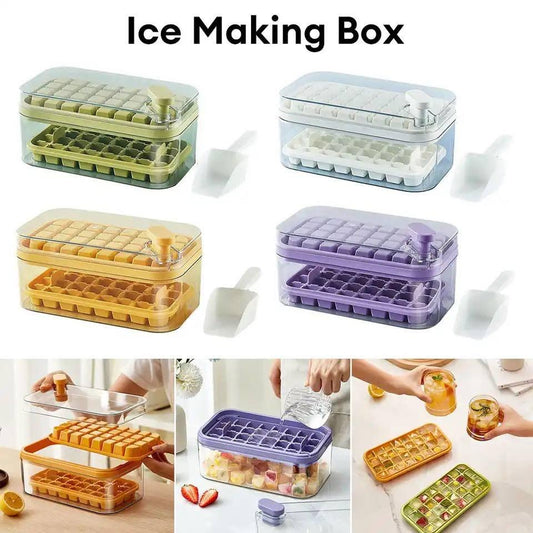 صينية مكعبات ثلج أكريليك مع صندوق تخزين – ICE LATTICE