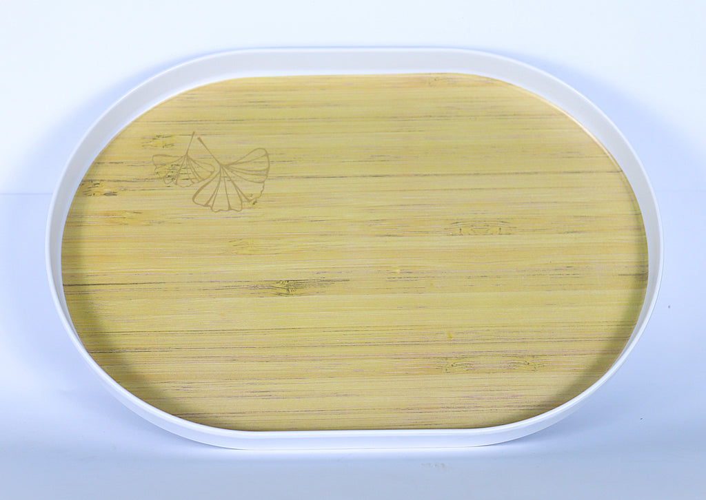 طقم صواني "خشبي" بيضاوي - 3 مقاسات مختلفة