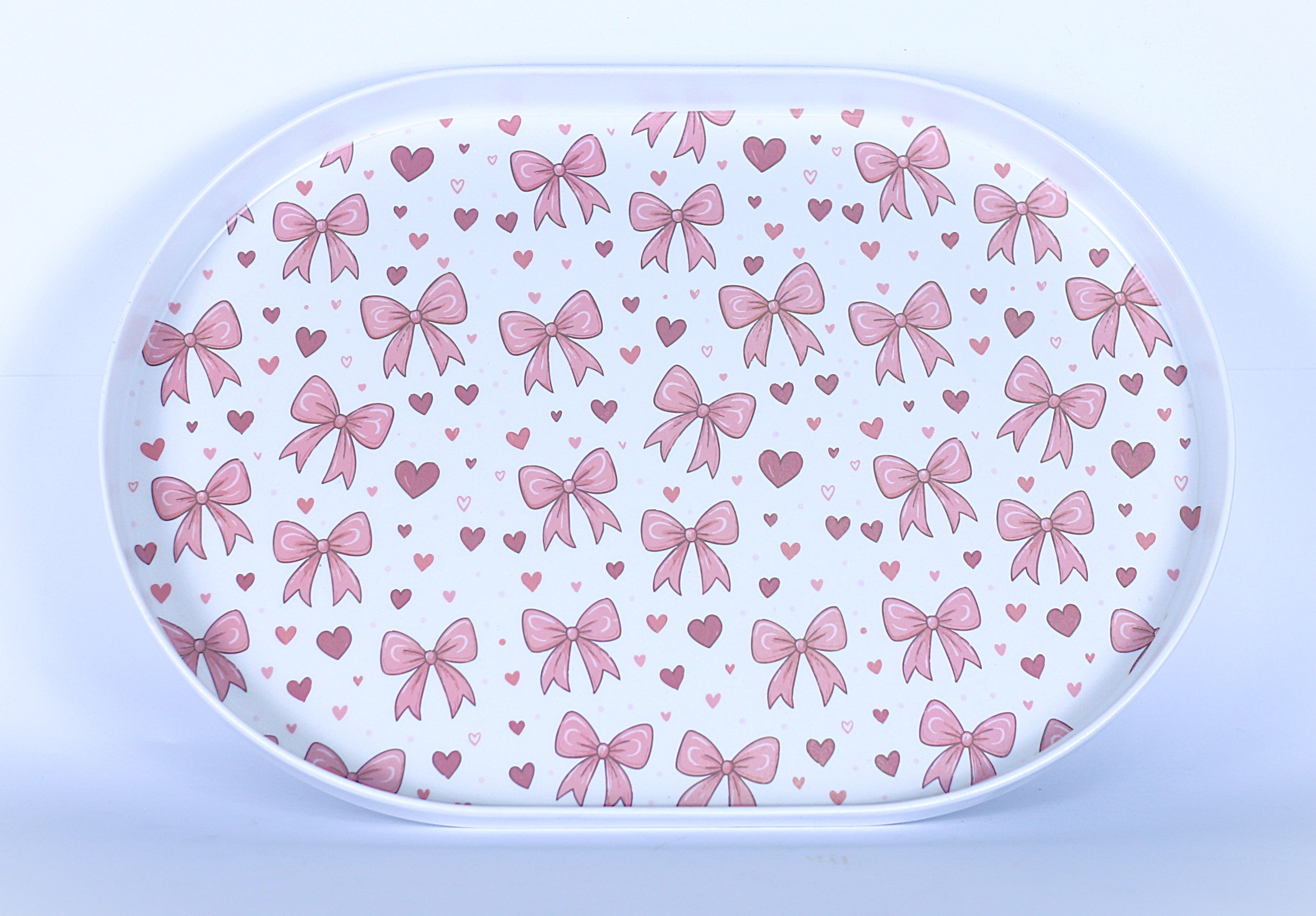 طقم صواني "فيونكة" بيضاوي - 3 مقاسات مختلفة