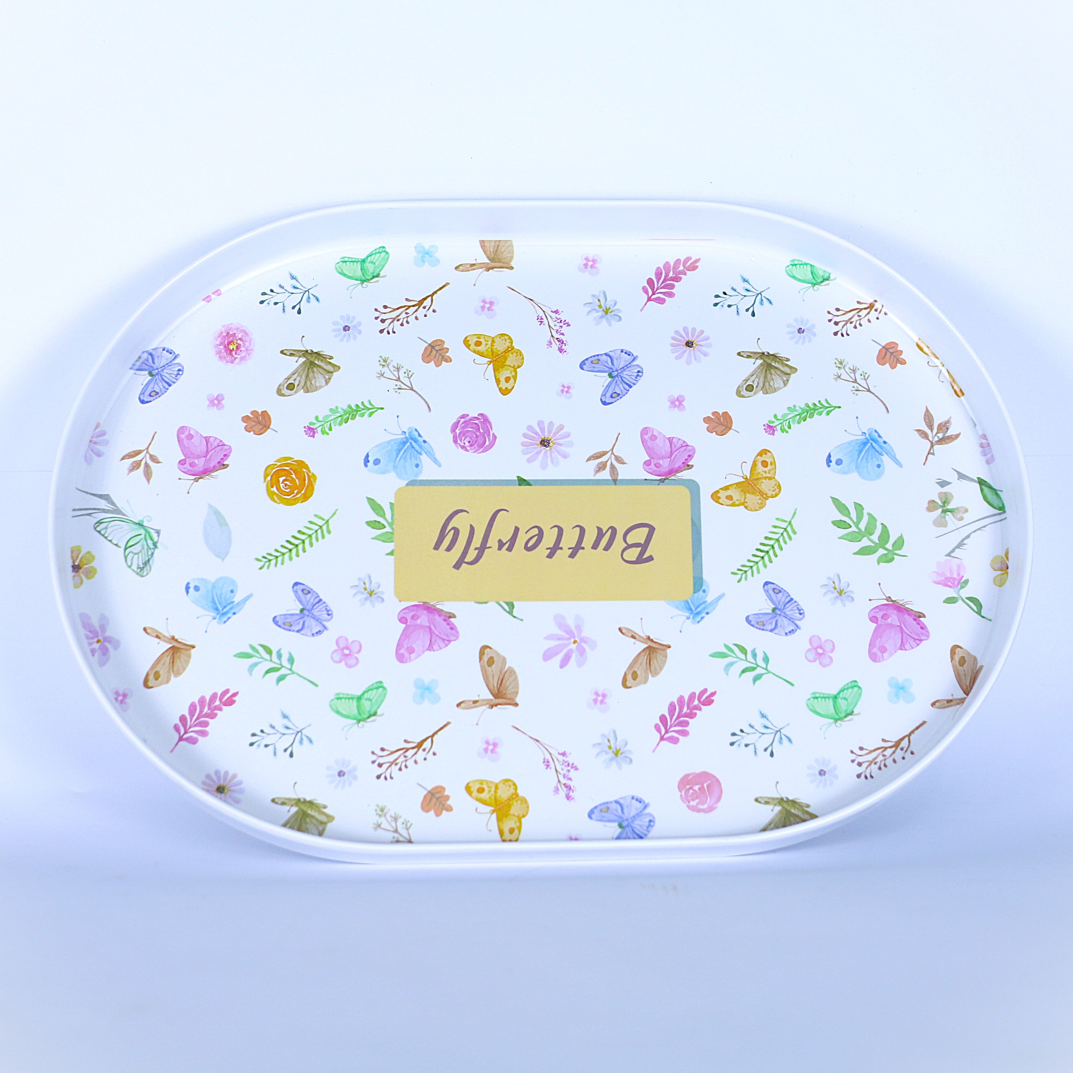 طقم صواني "فراشة" بيضاوي - 3 مقاسات مختلفة