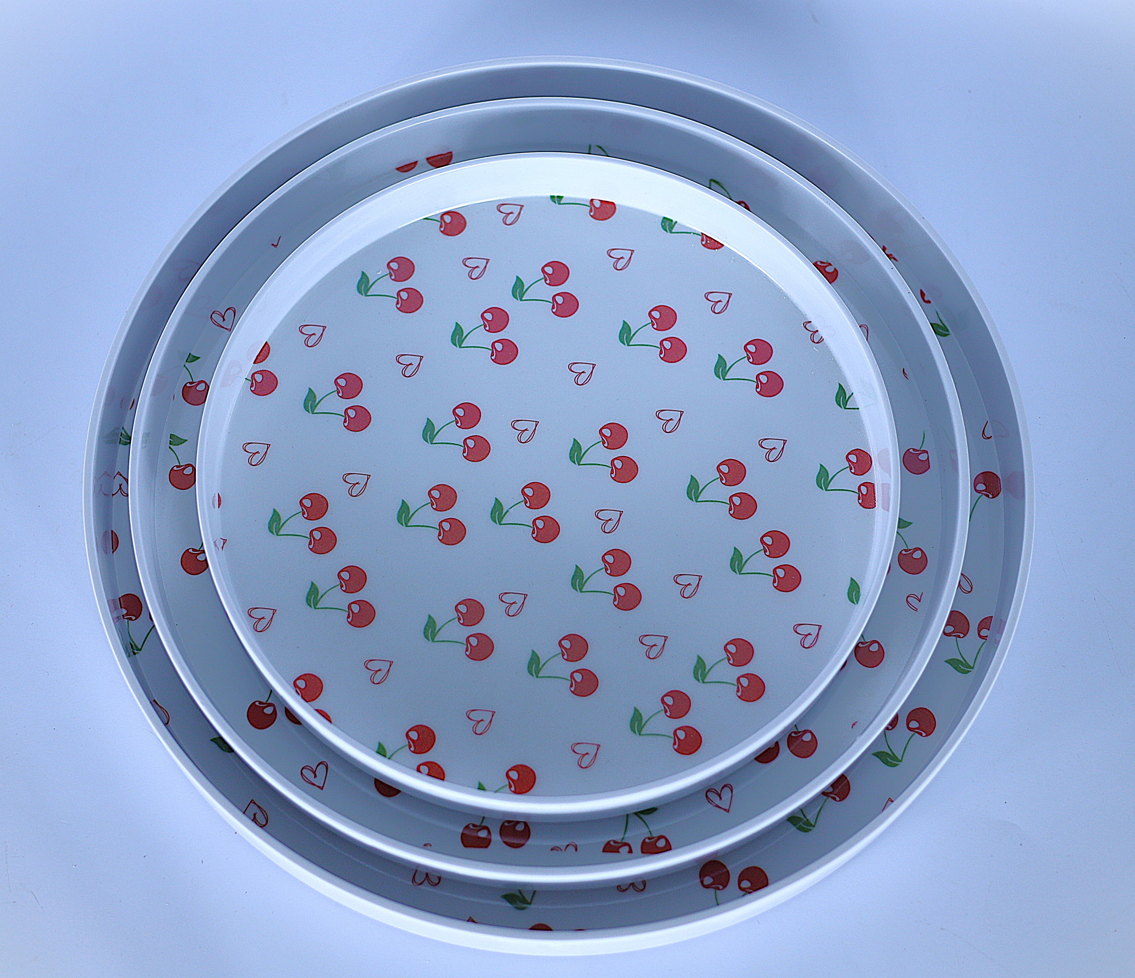 طقم صواني "كريز" دائري - 3 مقاسات مختلفة