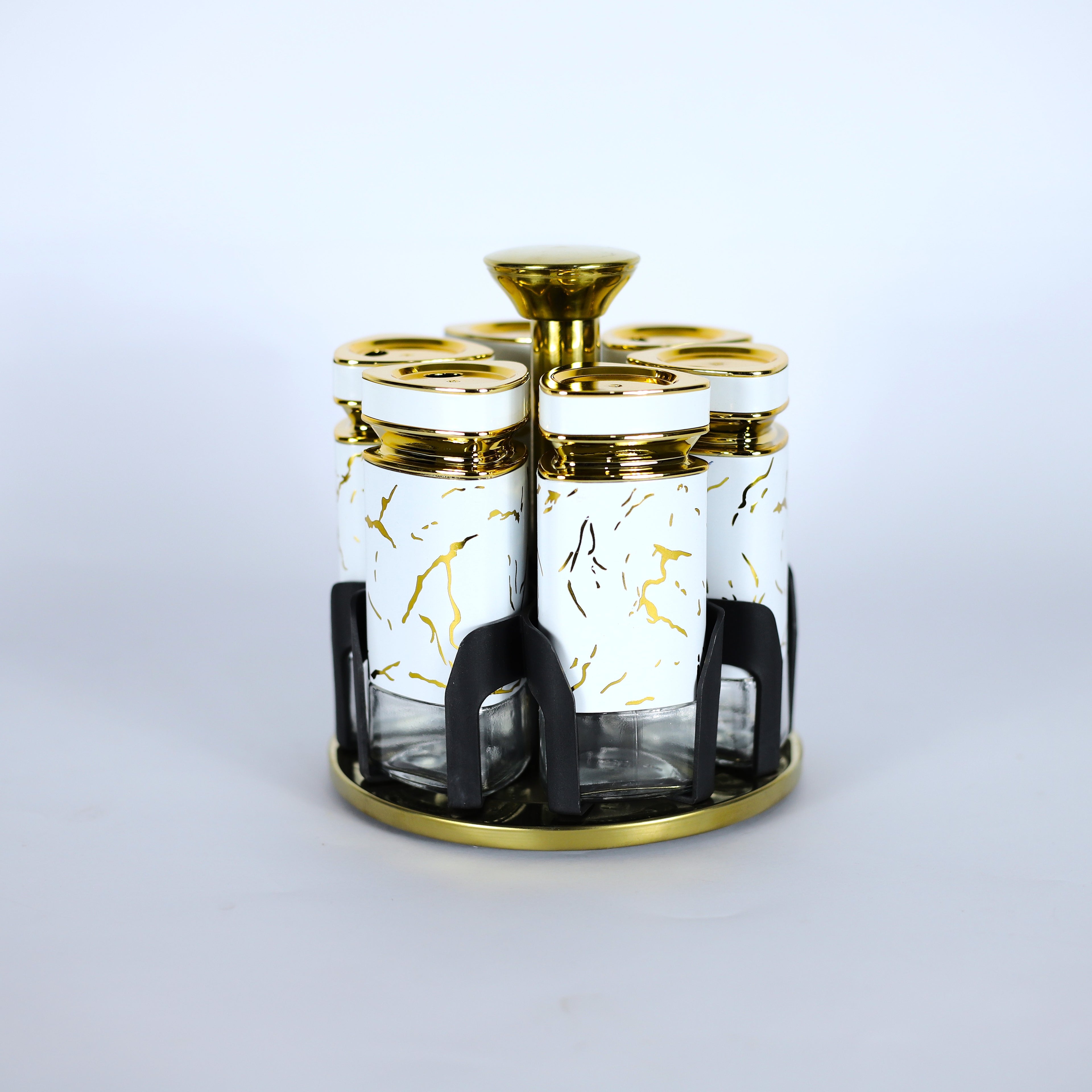 طقم توابل "ماربل تاتش" دوار