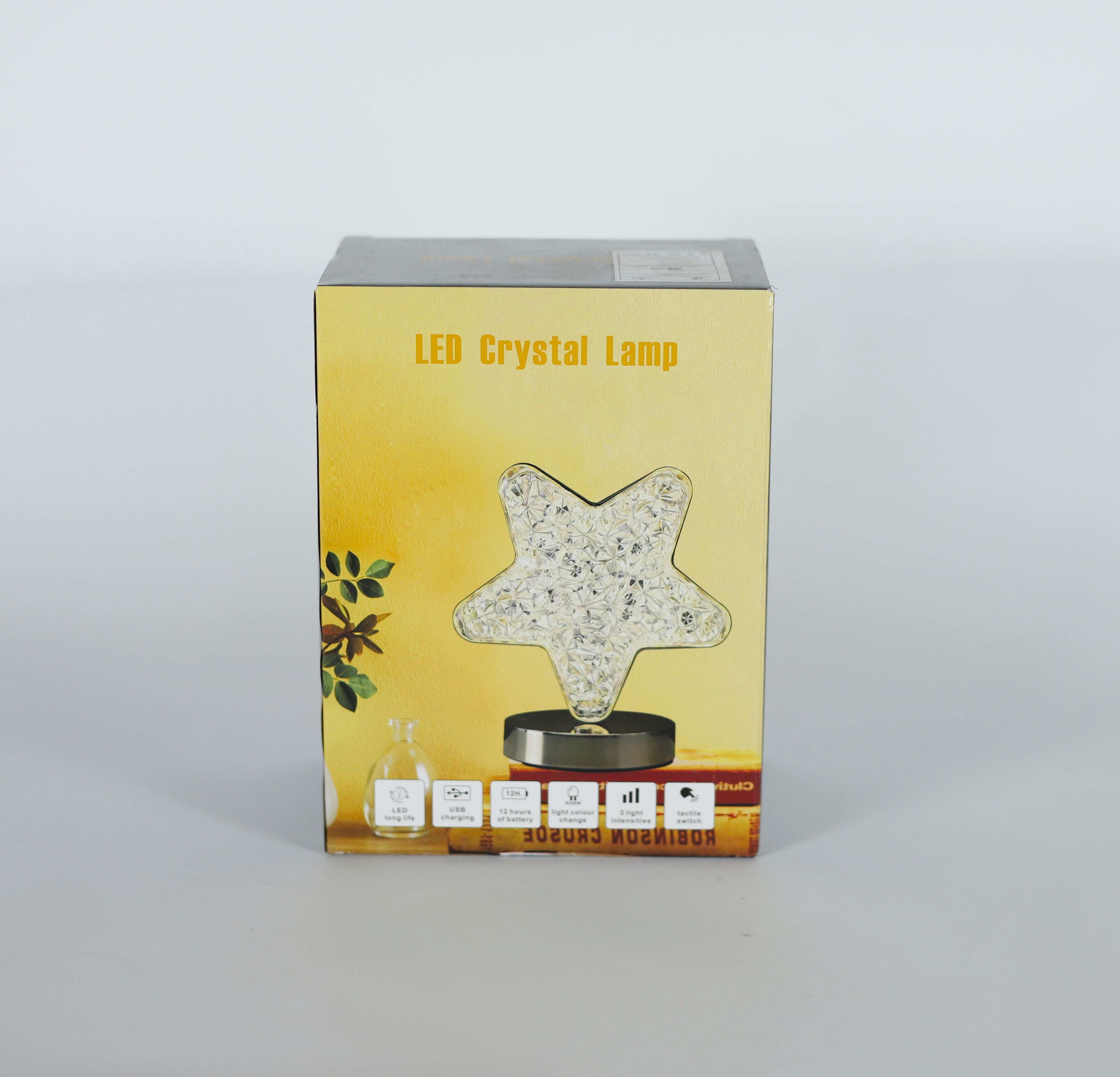 أباجورة كريستال LED تصميم نجمة