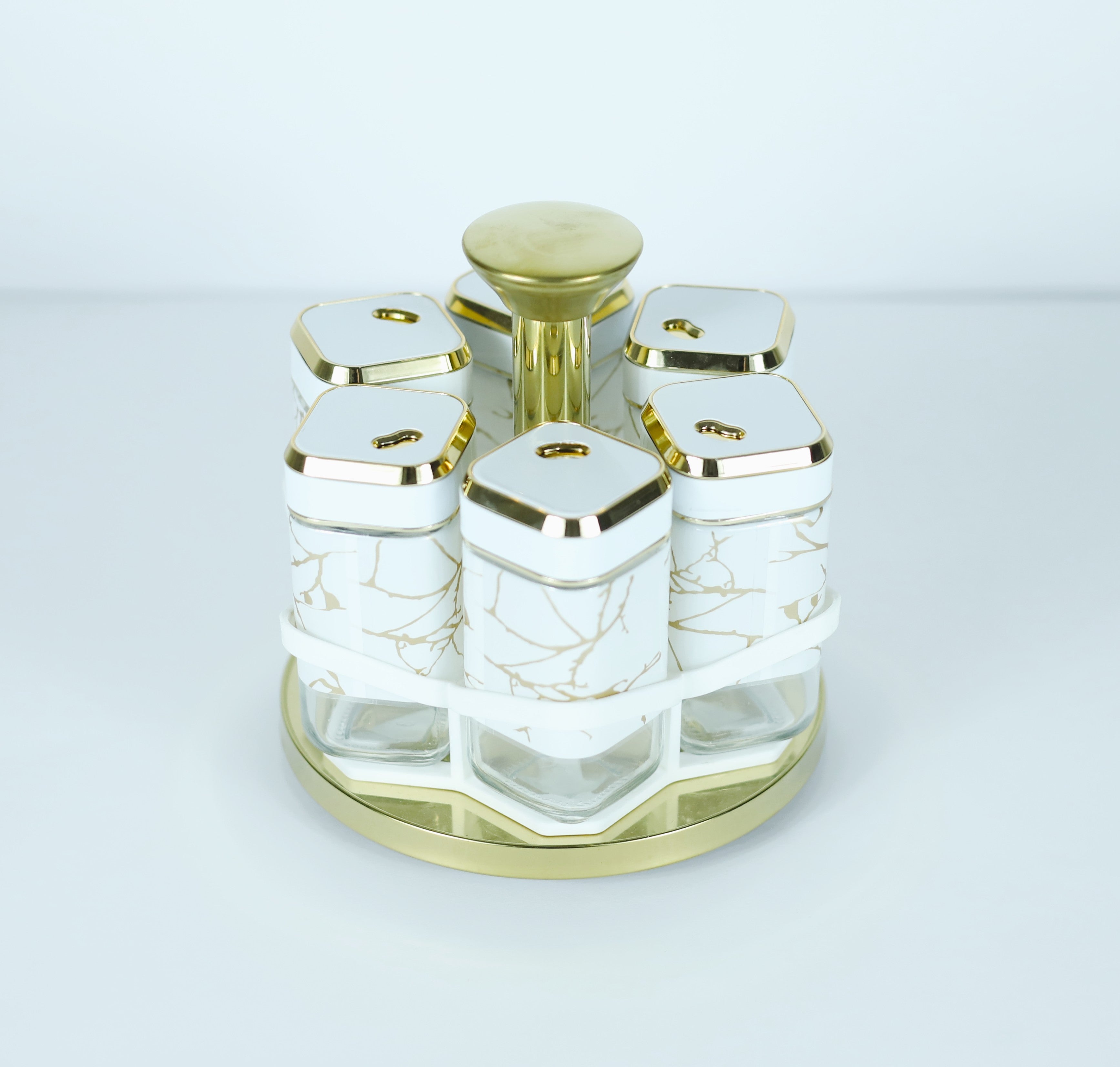 طقم توابل "ماربل تاتش" دوار