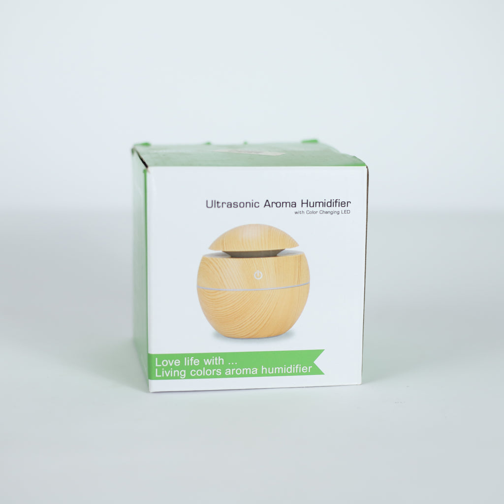 فواحة وموزع عطري خشبي كروي LED