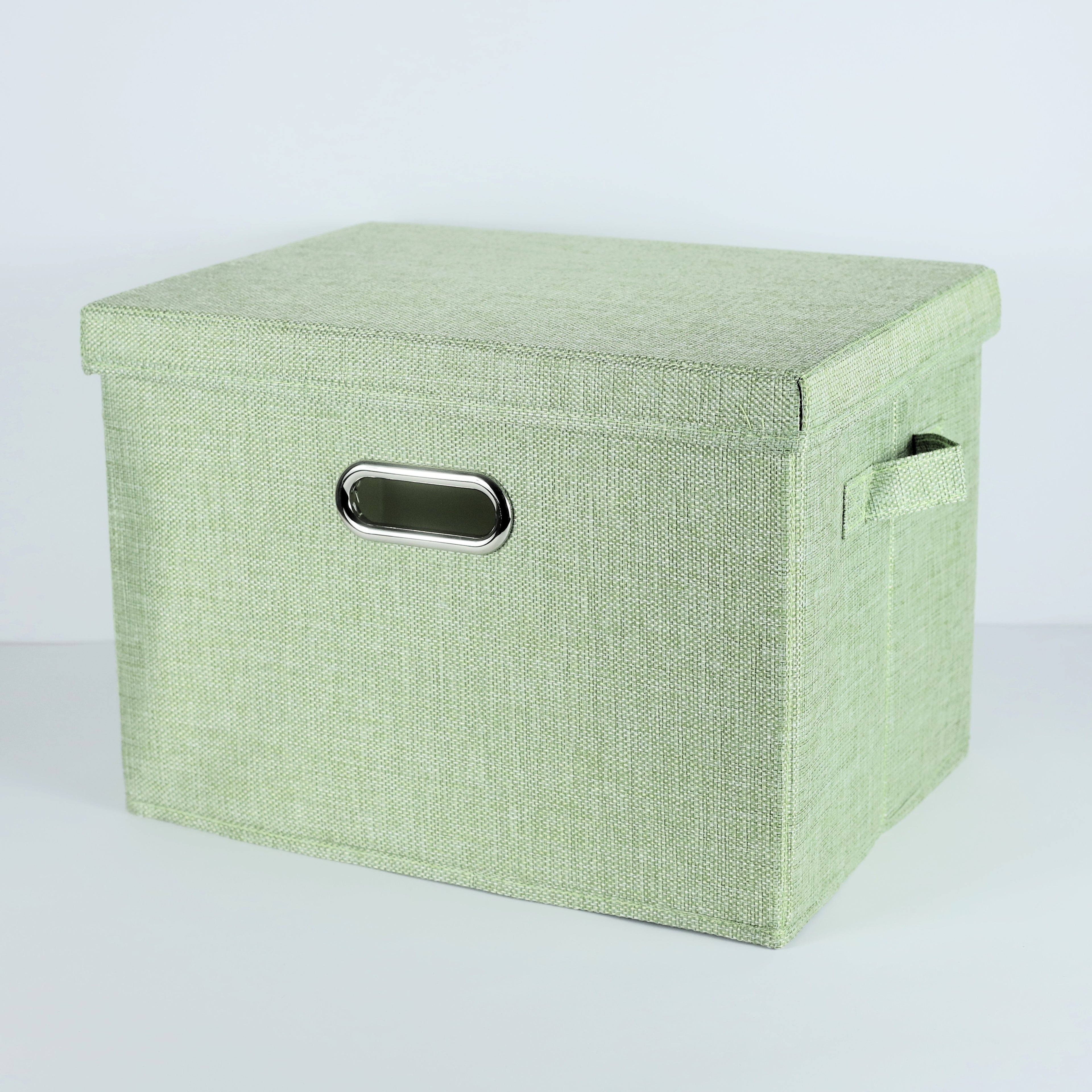 صندوق تخزين قماش بغطاء